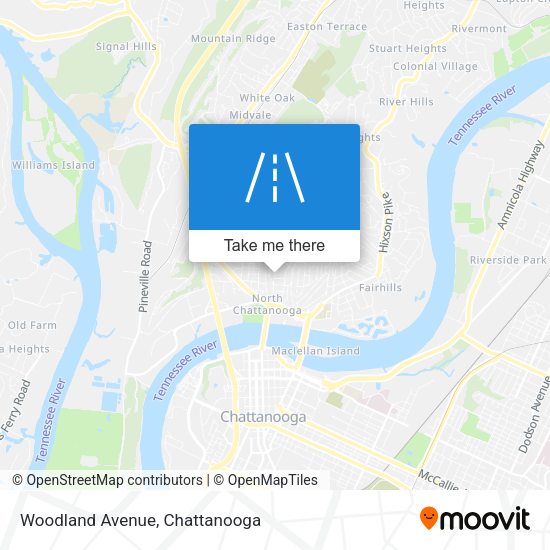 Mapa de Woodland Avenue