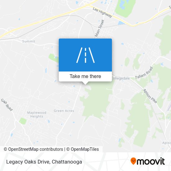 Legacy Oaks Drive map