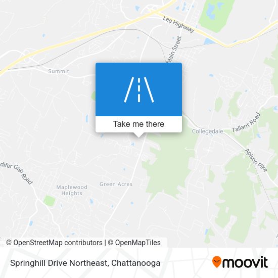 Mapa de Springhill Drive Northeast