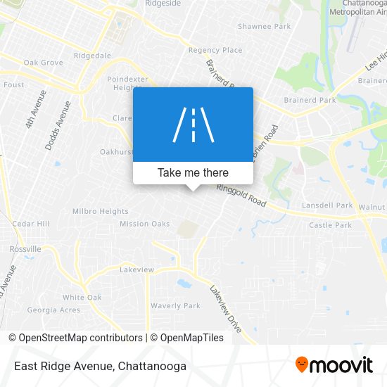 Mapa de East Ridge Avenue