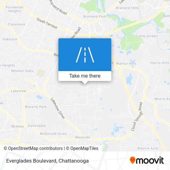 Everglades Boulevard map