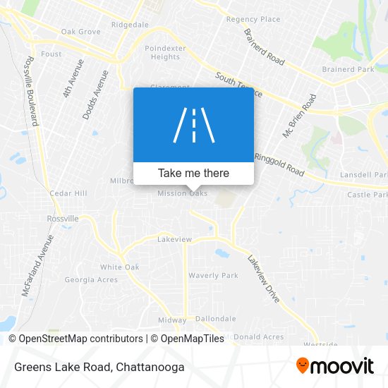 Greens Lake Road map