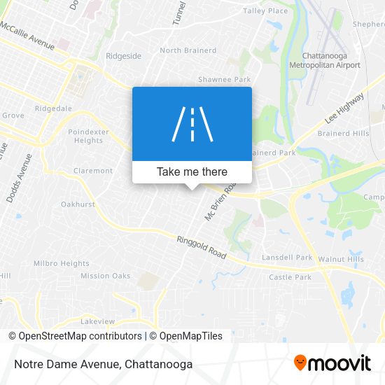 Mapa de Notre Dame Avenue