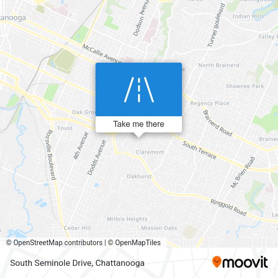 South Seminole Drive map