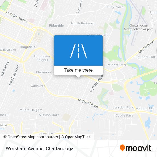 Mapa de Worsham Avenue