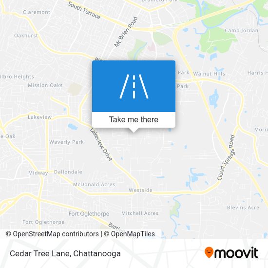 Cedar Tree Lane map