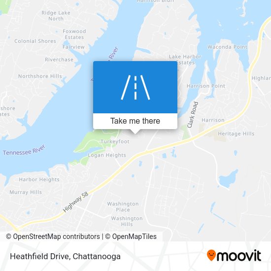 Heathfield Drive map