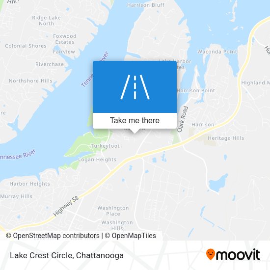 Lake Crest Circle map