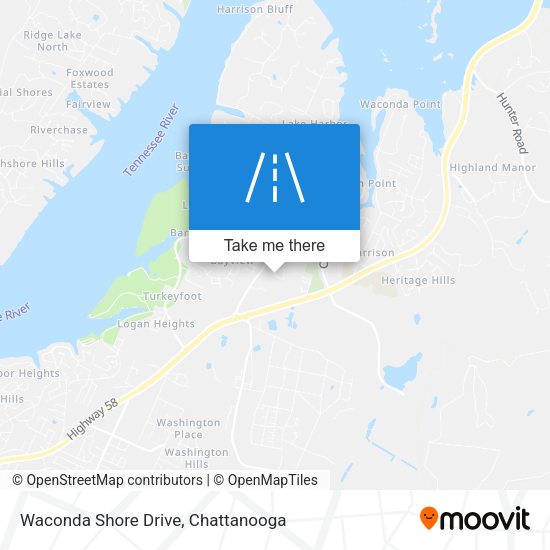 Waconda Shore Drive map