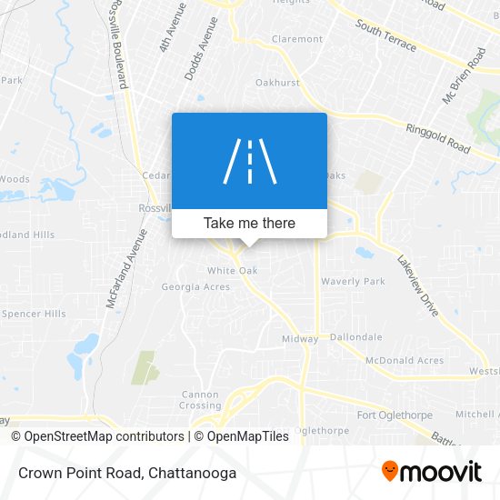 Crown Point Road map
