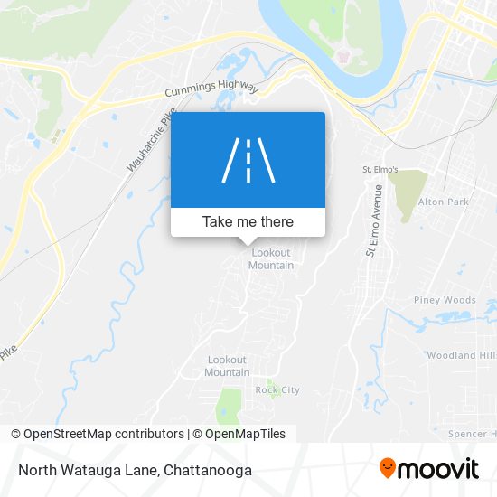 North Watauga Lane map