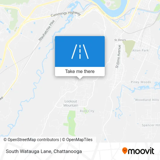 South Watauga Lane map