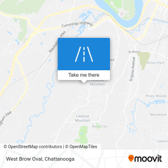 West Brow Oval map