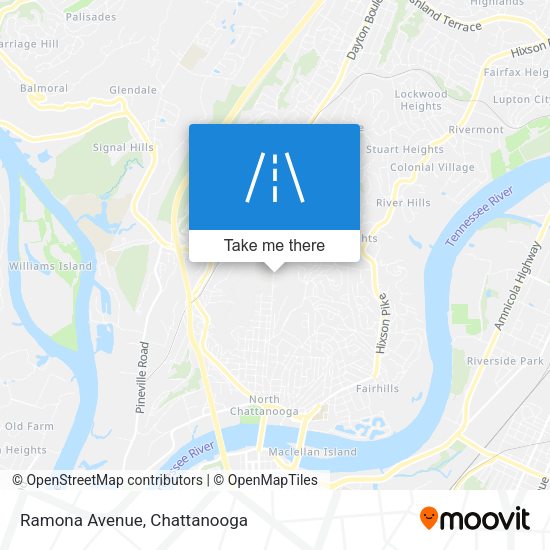 Mapa de Ramona Avenue
