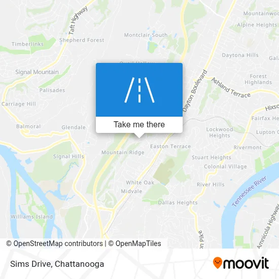 Sims Drive map