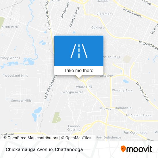 Chickamauga Avenue map