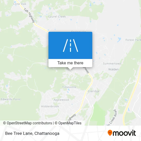 Bee Tree Lane map