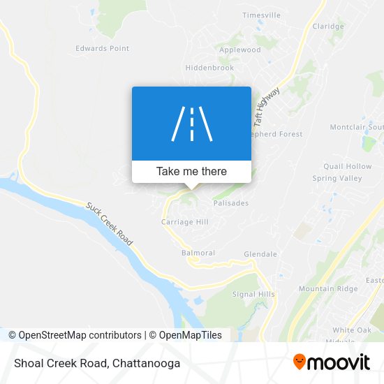 Shoal Creek Road map