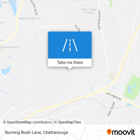 Burning Bush Lane map