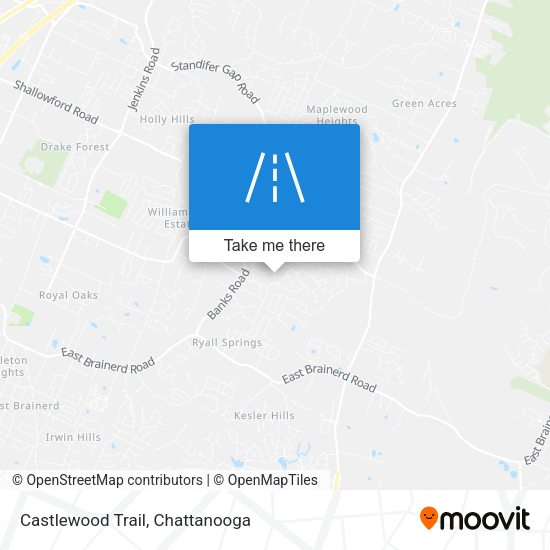 Castlewood Trail map