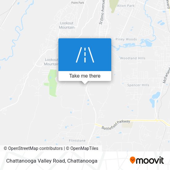 Chattanooga Valley Road map
