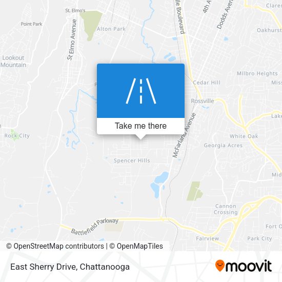 Mapa de East Sherry Drive