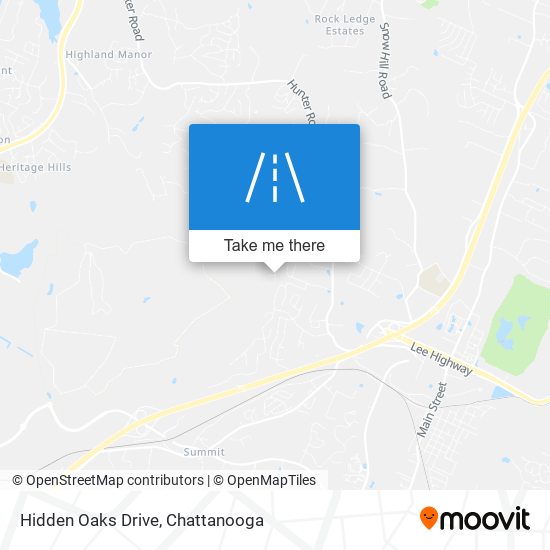 Hidden Oaks Drive map