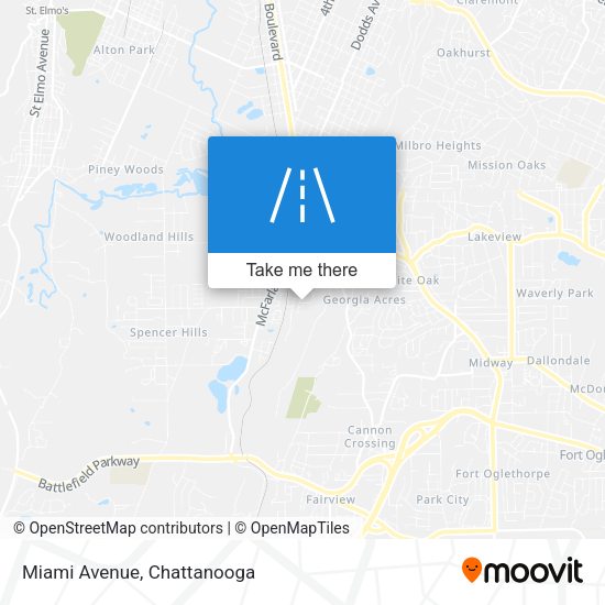 Mapa de Miami Avenue