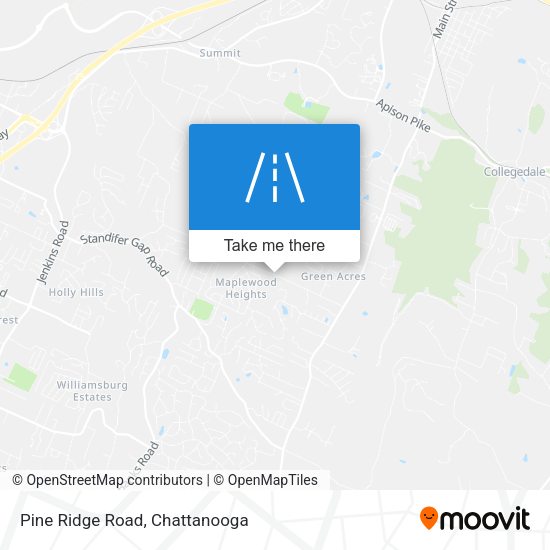 Pine Ridge Road map