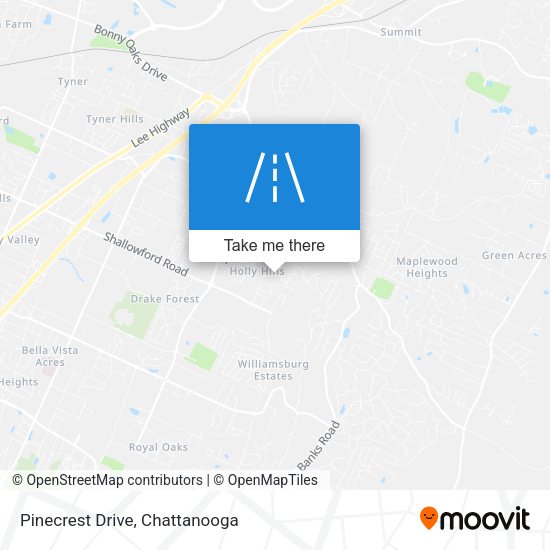 Pinecrest Drive map