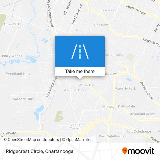 Ridgecrest Circle map