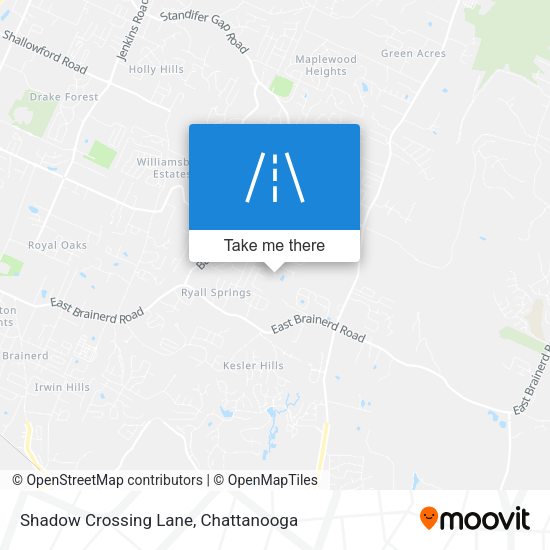 Shadow Crossing Lane map