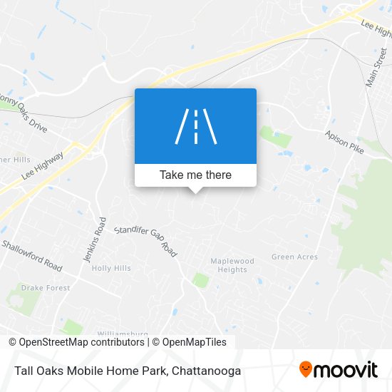 Tall Oaks Mobile Home Park map