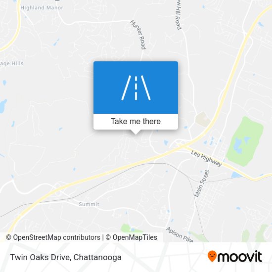 Twin Oaks Drive map