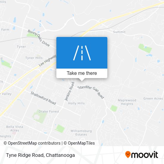 Mapa de Tyne Ridge Road
