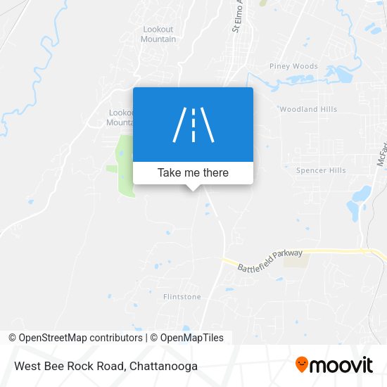 West Bee Rock Road map