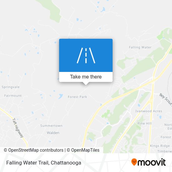 Mapa de Falling Water Trail