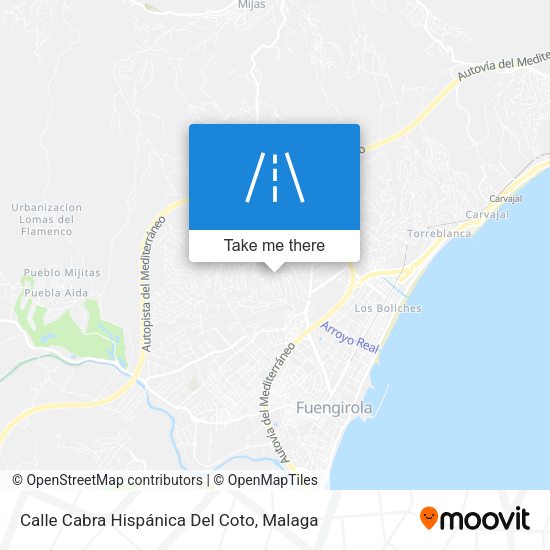 Calle Cabra Hispánica Del Coto map