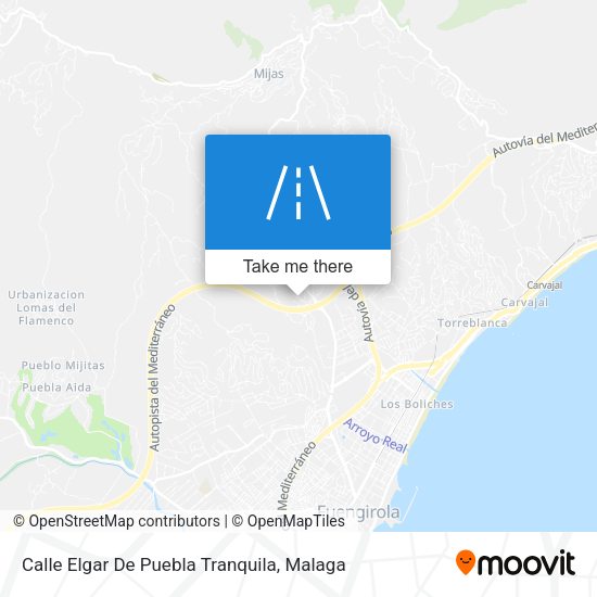 Calle Elgar De Puebla Tranquila map