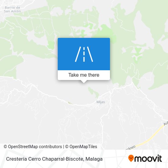 Crestería Cerro Chaparral-Biscote map