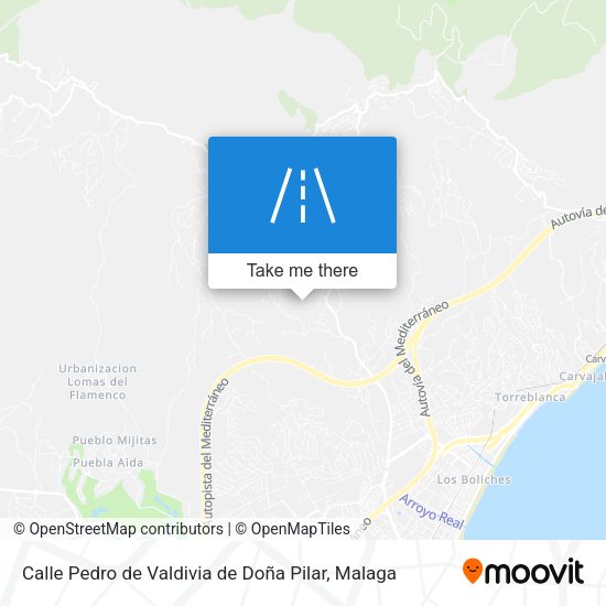 Calle Pedro de Valdivia de Doña Pilar map