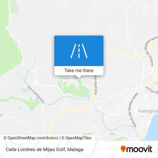 Calle Londres de Mijas Golf map