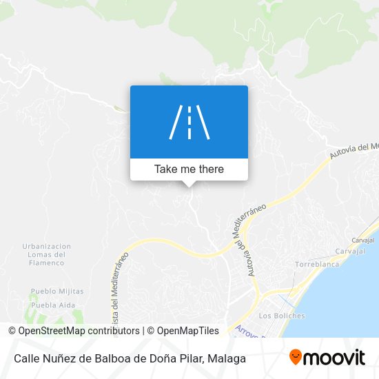 Calle Nuñez de Balboa de Doña Pilar map