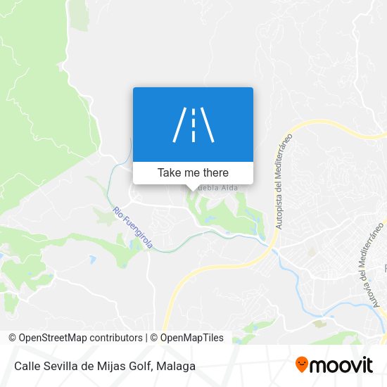 Calle Sevilla de Mijas Golf map