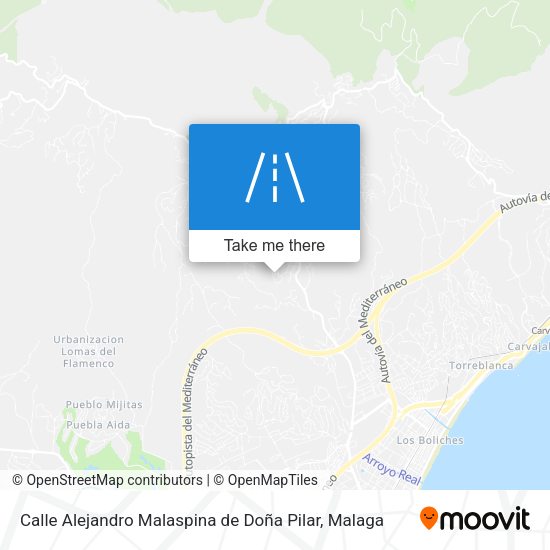 Calle Alejandro Malaspina de Doña Pilar map