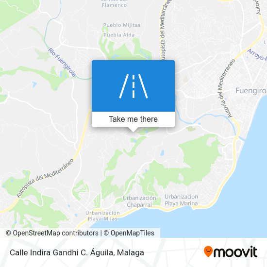 Calle Indira Gandhi C. Águila map