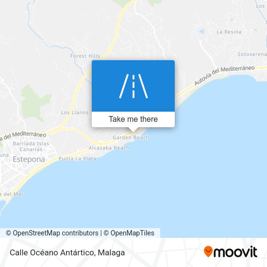 Calle Océano Antártico map
