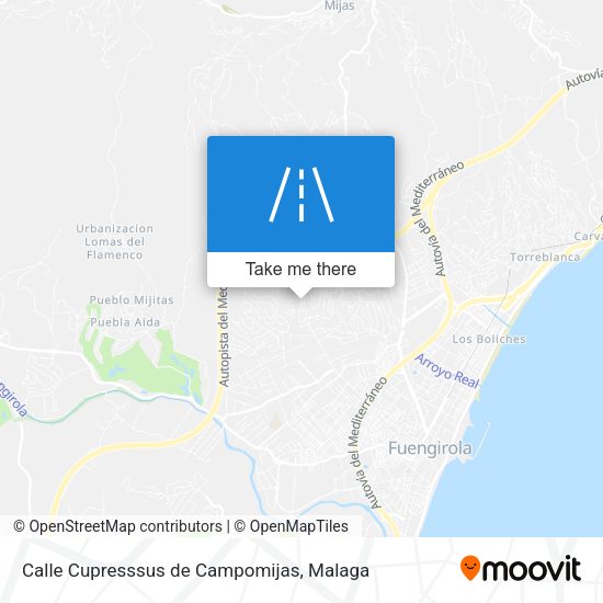 Calle Cupresssus de Campomijas map
