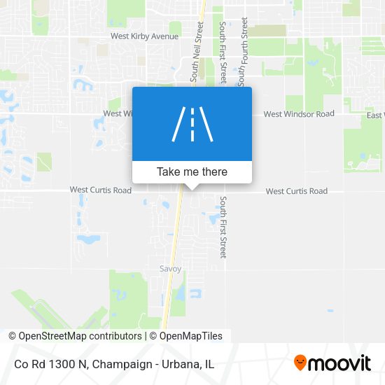Mapa de Co Rd 1300 N