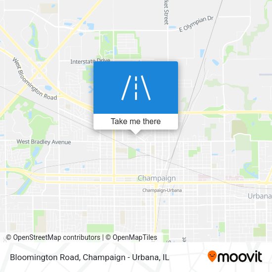 Bloomington Road map